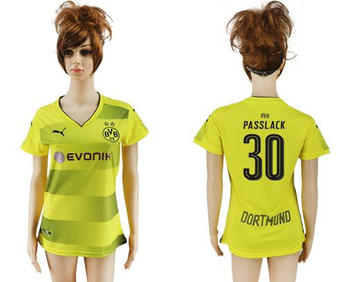 Women's Dortmund #30 Passlack Home Soccer Club Jersey - Click Image to Close